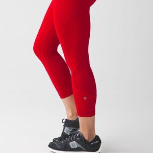 Lululemon Pace Rival Mid-Rise Dark Red Crop